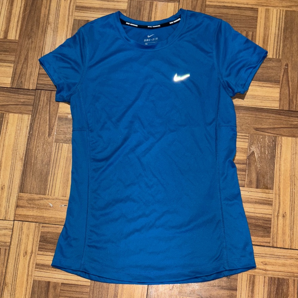 Nike Women's Short Sleeve Blue Tee - Picture 1 of 7
